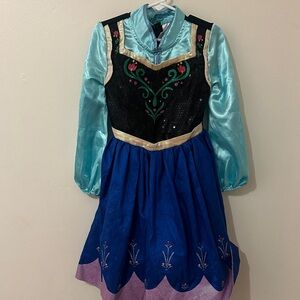 Disney princess Anna Costume Dress - Blue and Black